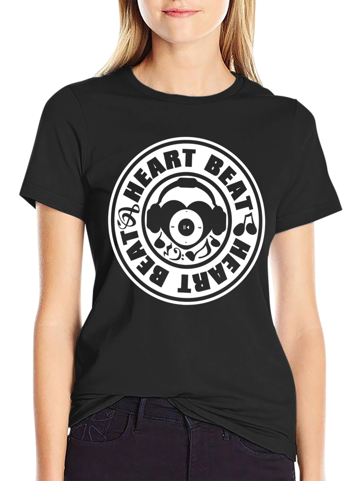 Heart Beat Music T-Shirt - Black