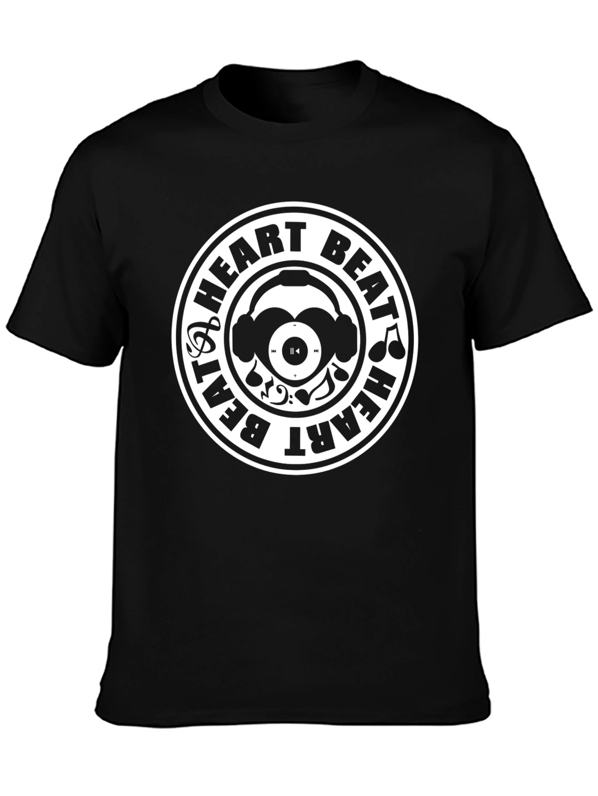 Heart Beat Music T-Shirt - Black