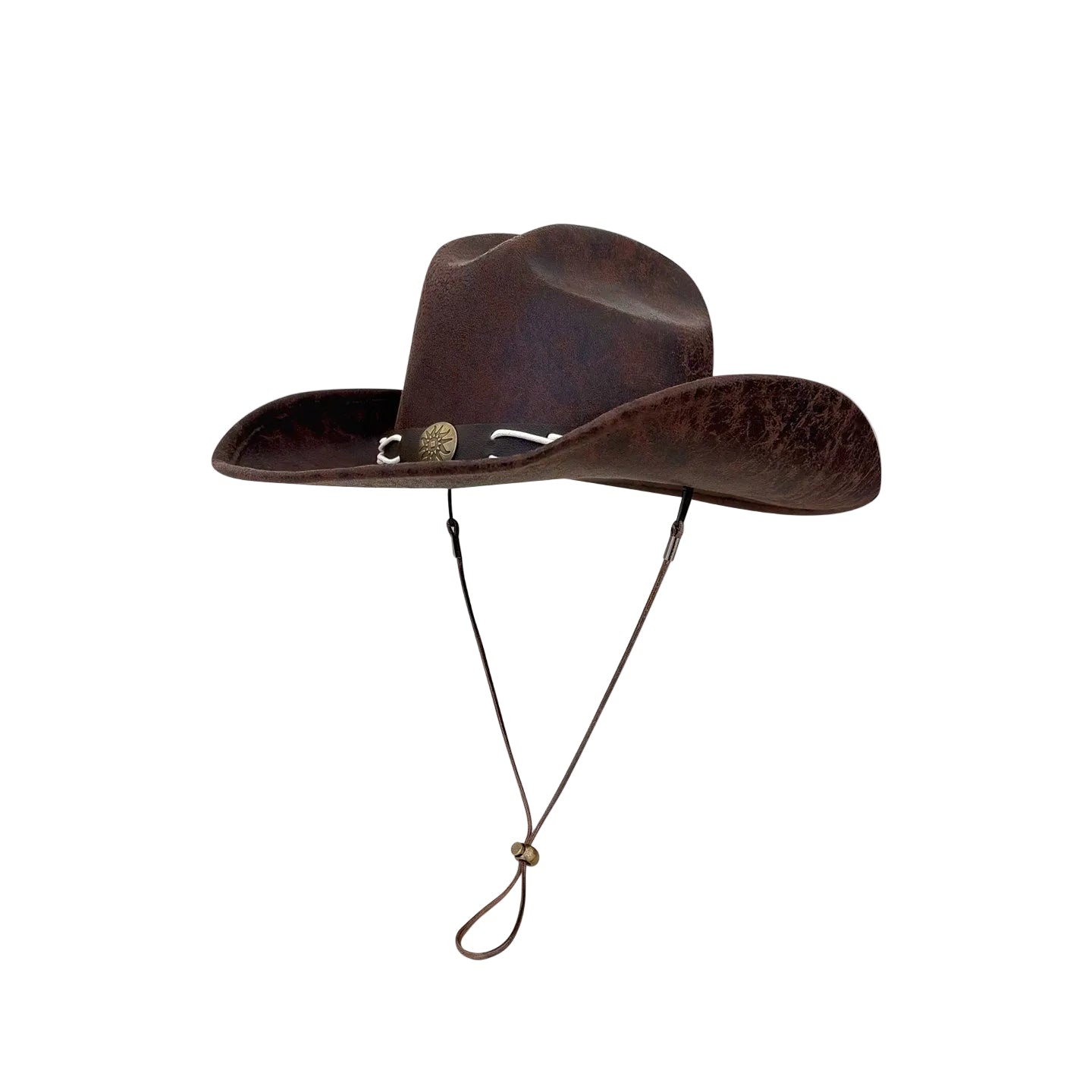 Trendy Western Cowboy Hat with Lace-Up Detail for Men and Women