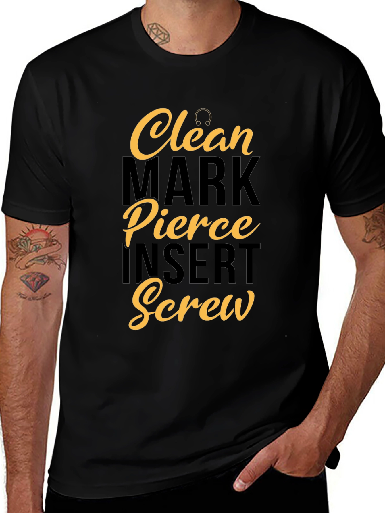 Clean Mark Pierce Insert Screw Graphic Tee