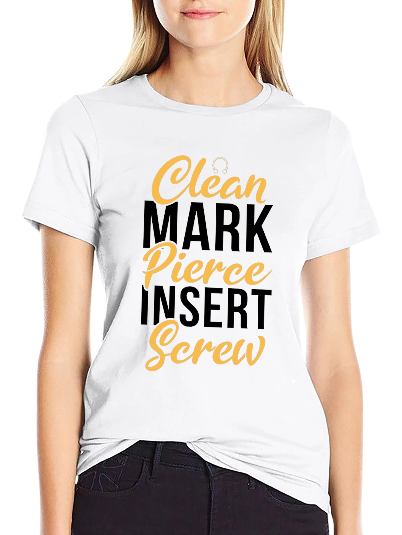 Clean Mark Pierce Insert Screw Graphic Tee