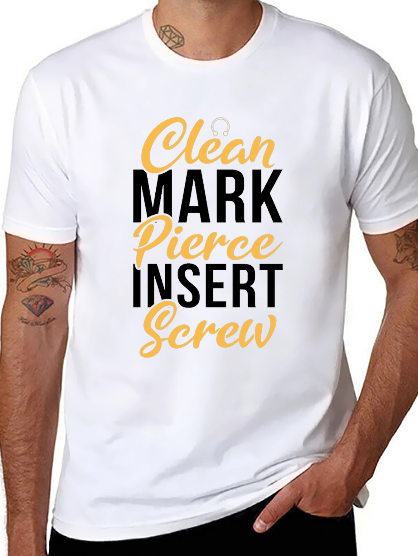 Clean Mark Pierce Insert Screw Graphic Tee