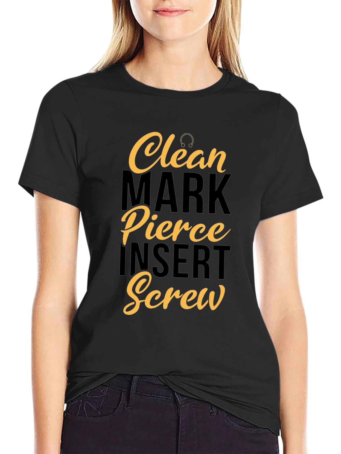 Clean Mark Pierce Insert Screw Graphic Tee