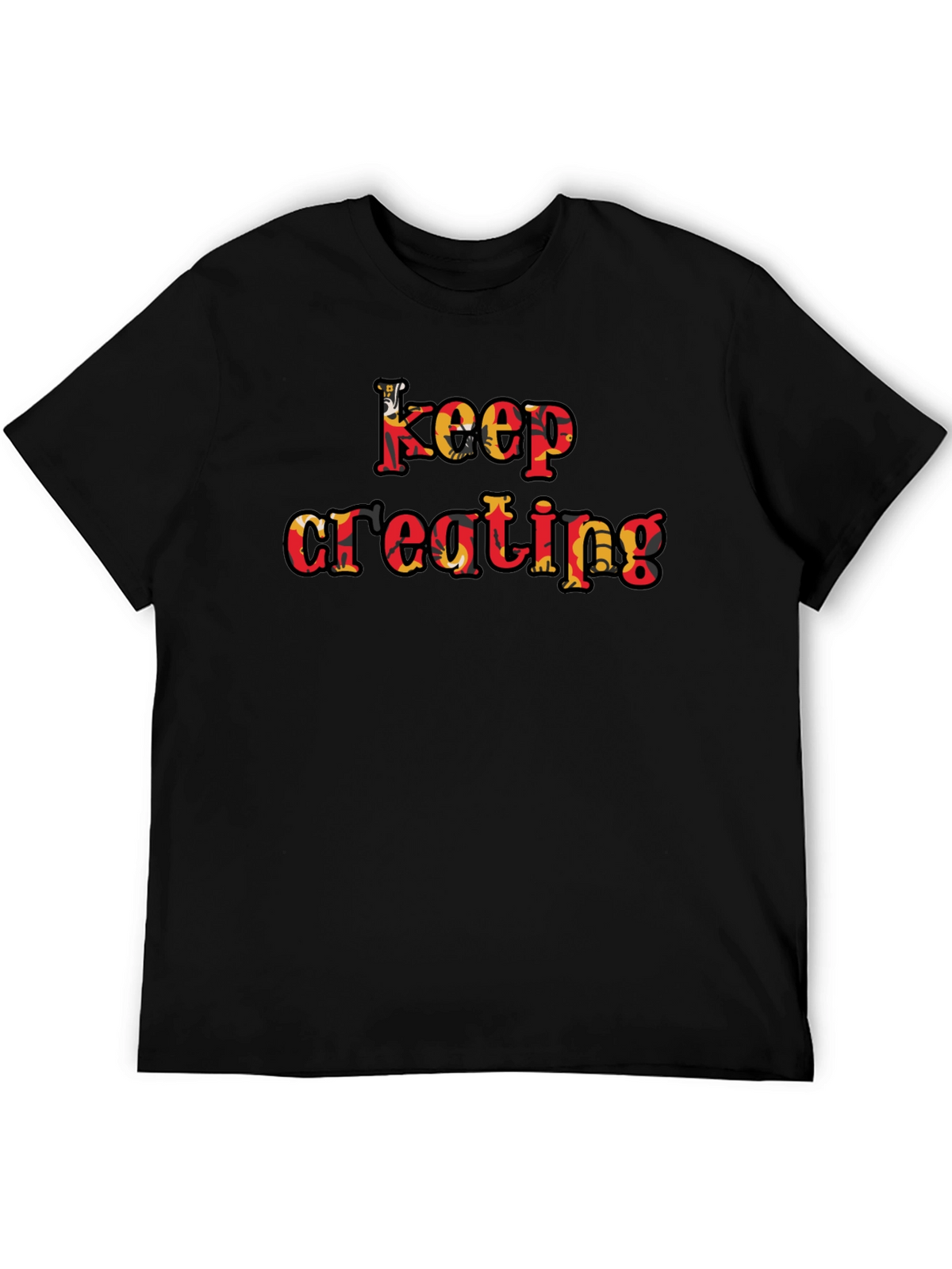 Keep Creating Graphic T-Shirt - Black