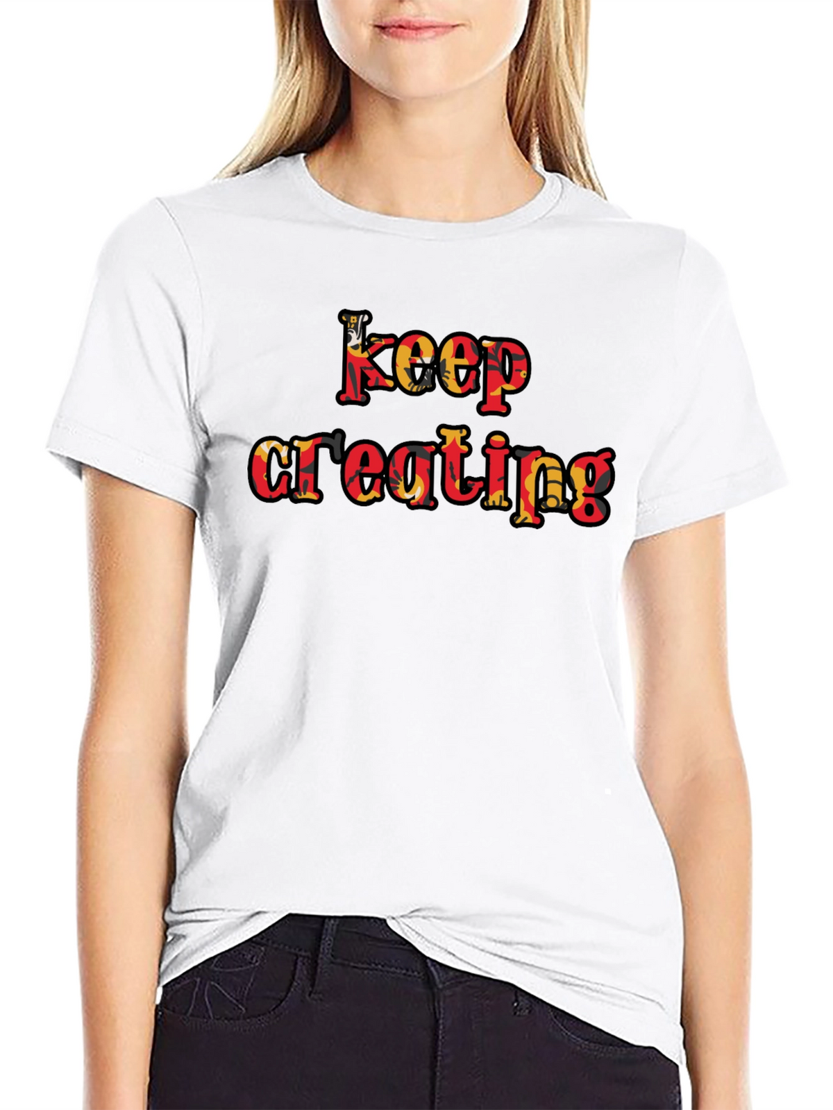 Keep Creating Graphic T-Shirt - Black