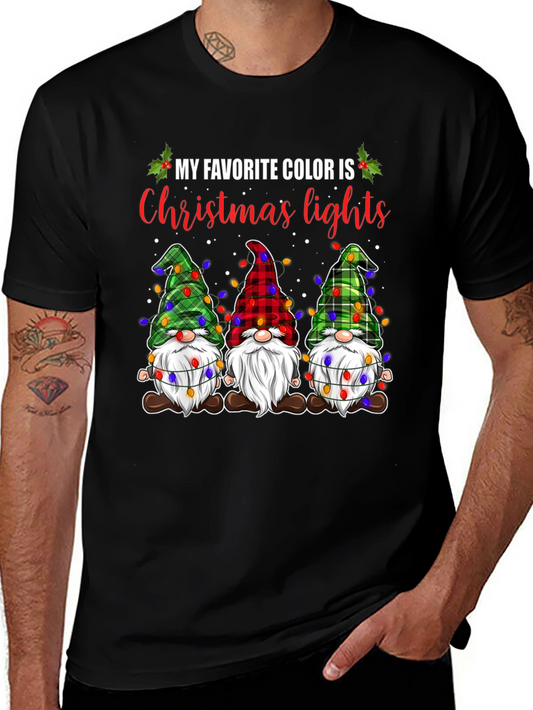Christmas Gnomes T-Shirt: Holiday Lights Theme