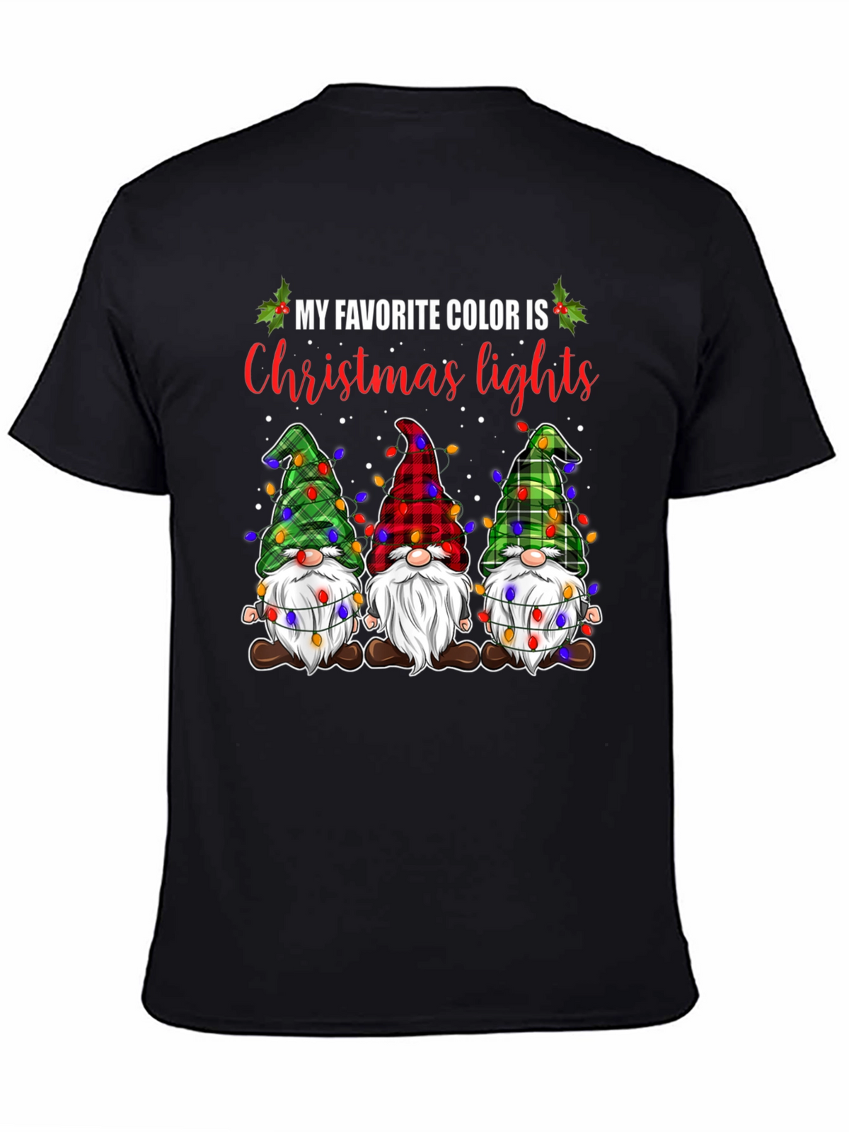 Christmas Gnomes T-Shirt: Holiday Lights Theme