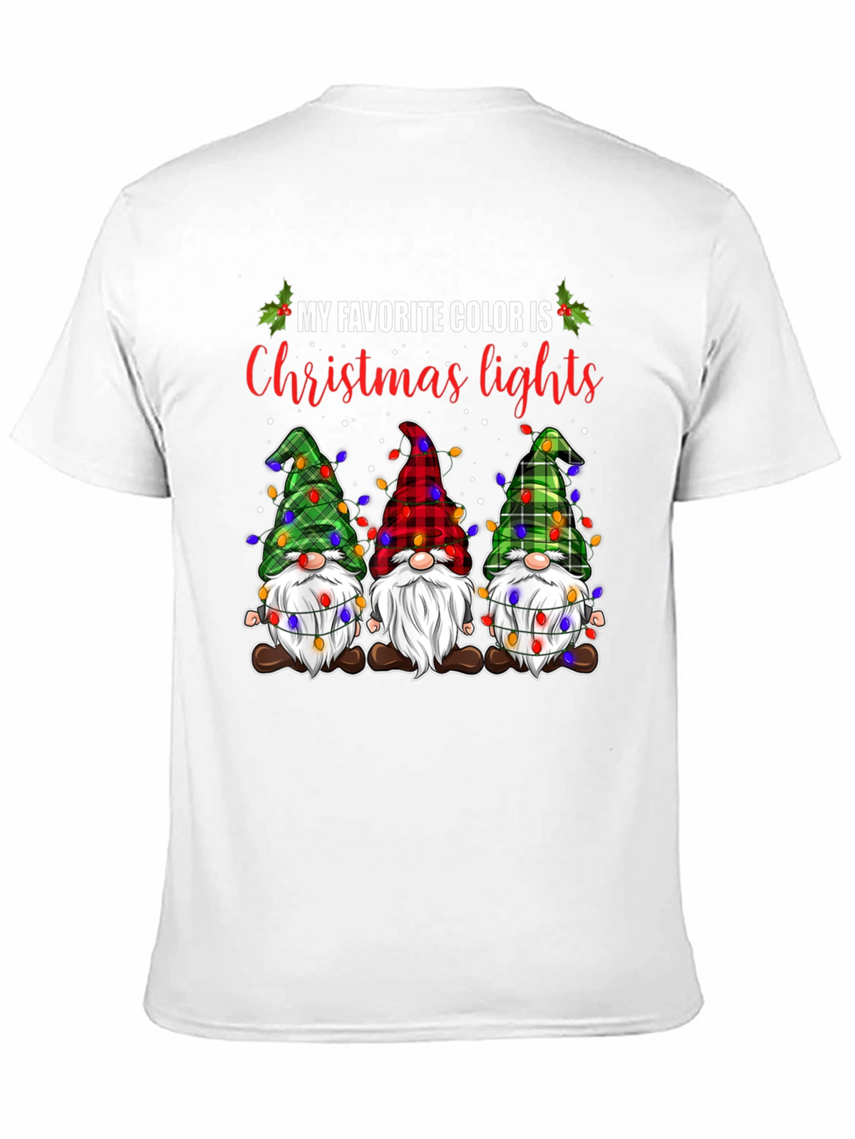 Christmas Gnomes T-Shirt: Holiday Lights Theme