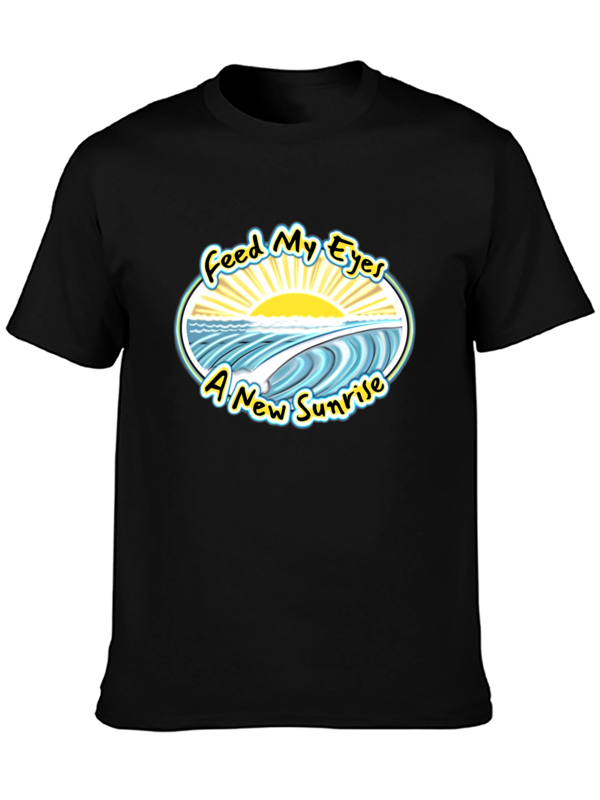Feed My Eyes New Sunrise Graphic Tee - Black