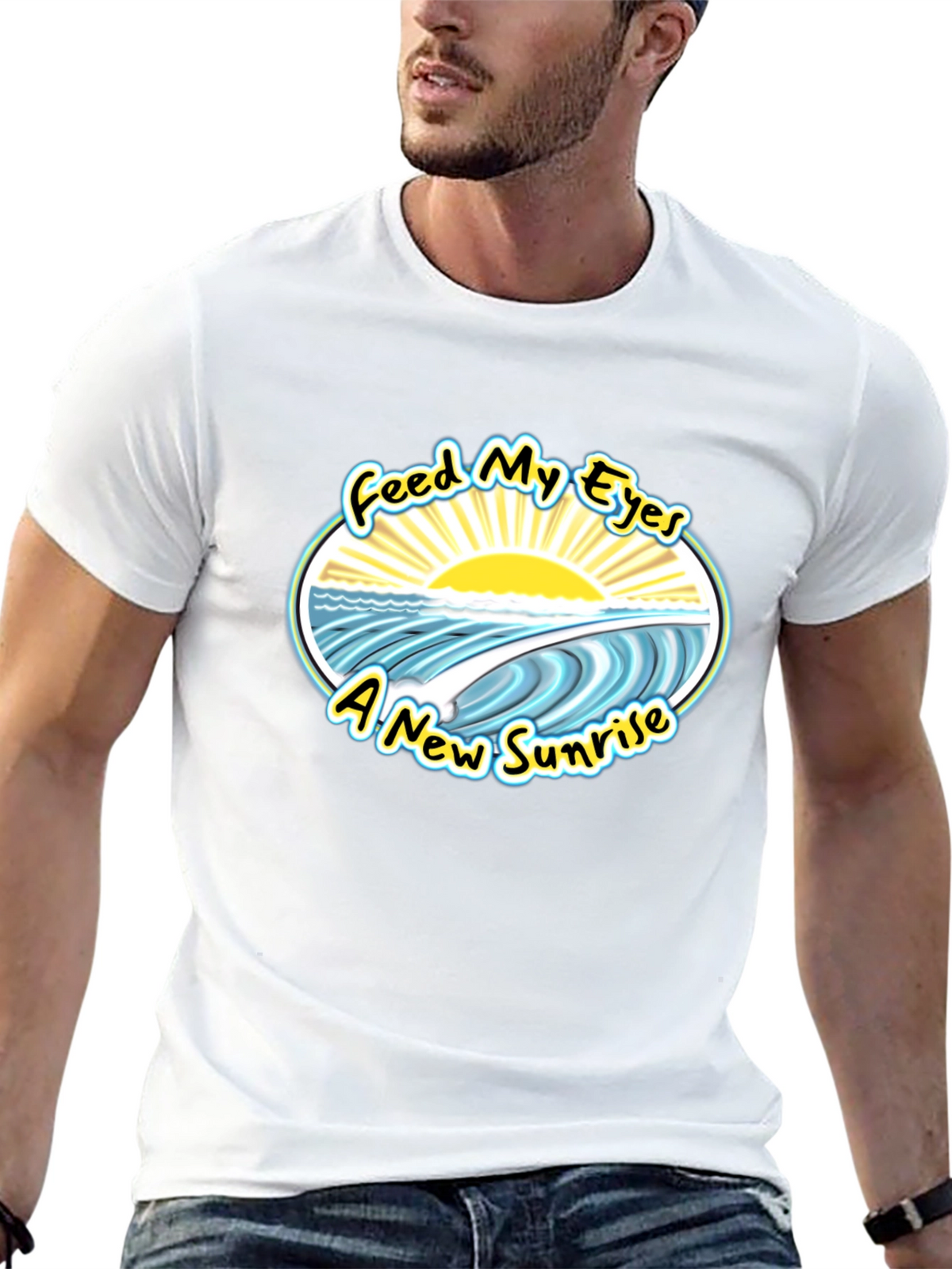 Feed My Eyes New Sunrise Graphic Tee - Black