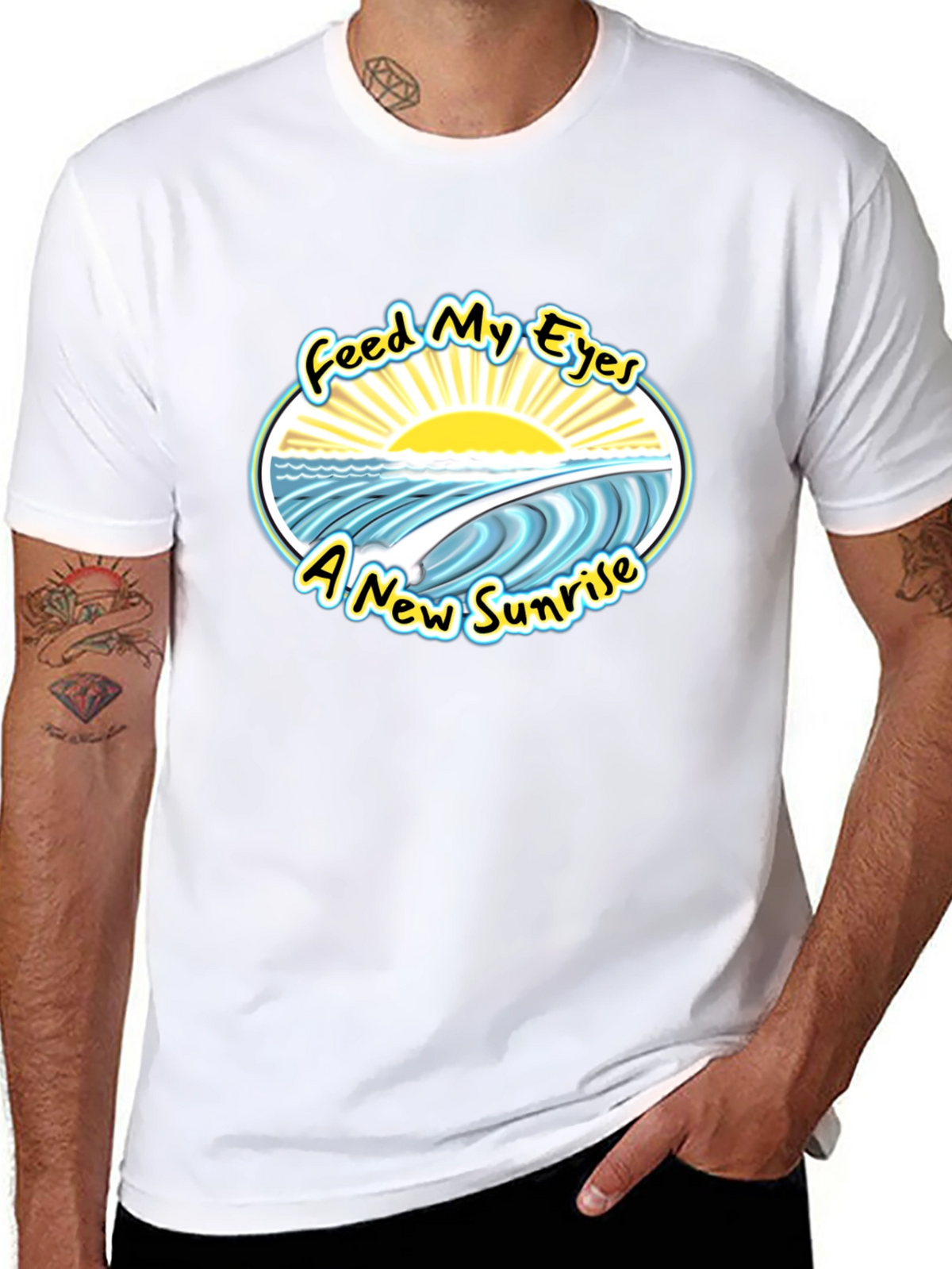 Feed My Eyes New Sunrise Graphic Tee - Black