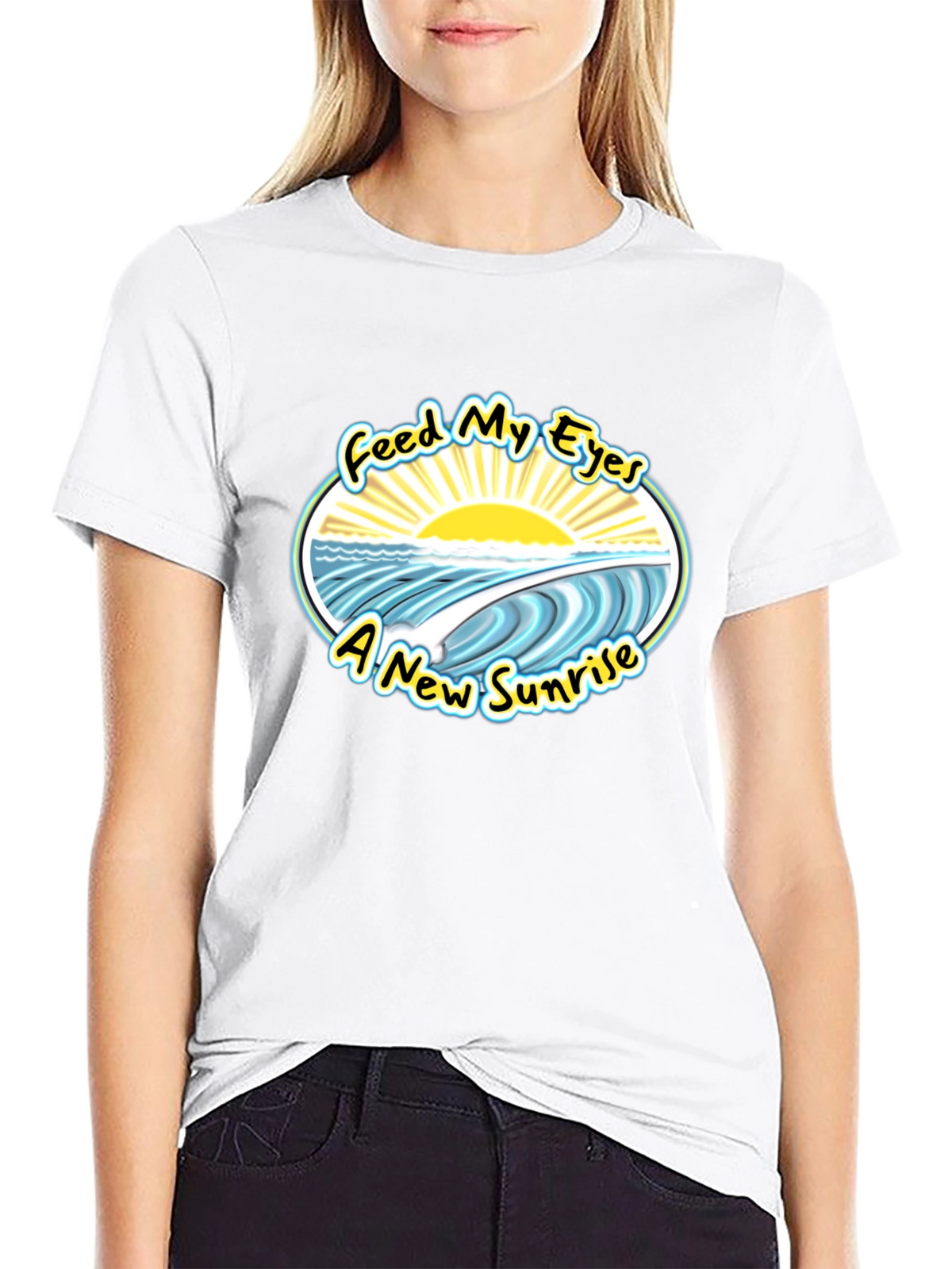 Feed My Eyes New Sunrise Graphic Tee - Black