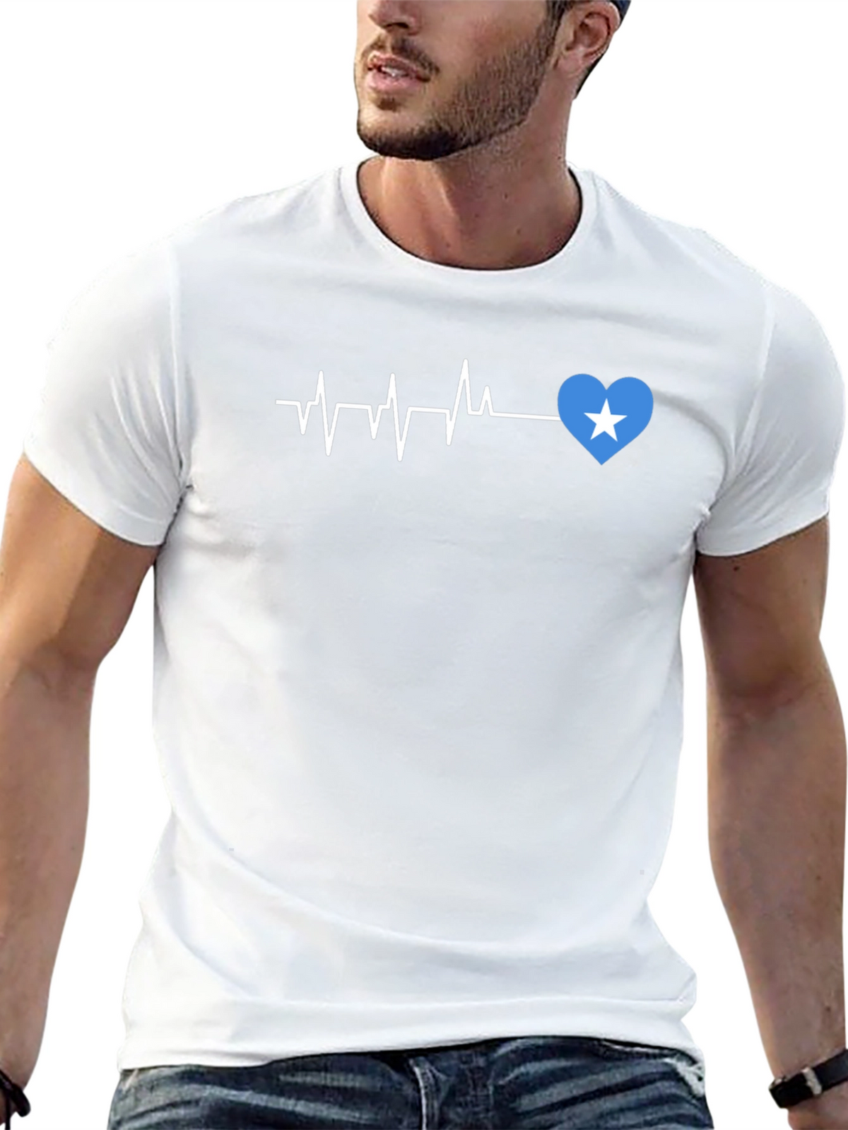 Heartbeat T-Shirt - Love Somalia Design