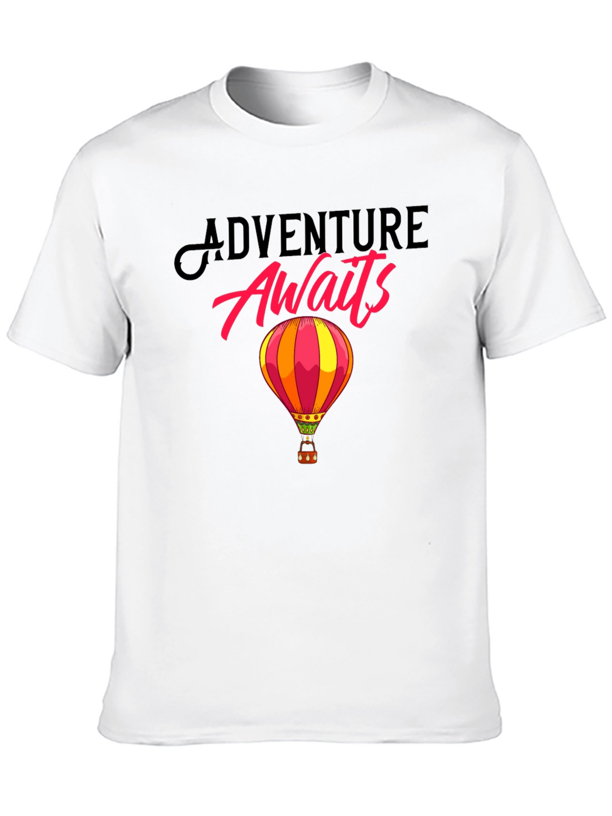 Adventure Awaits Hot Air Balloon Graphic T-Shirt
