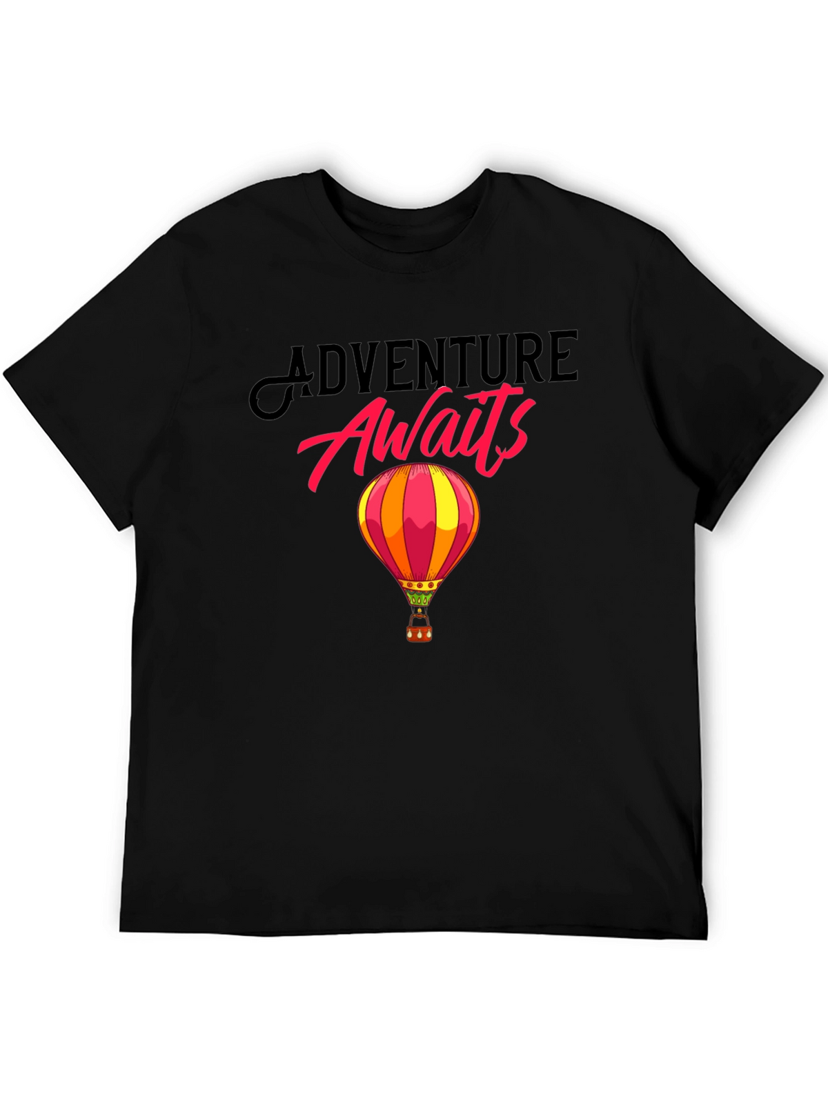 Adventure Awaits Hot Air Balloon Graphic T-Shirt