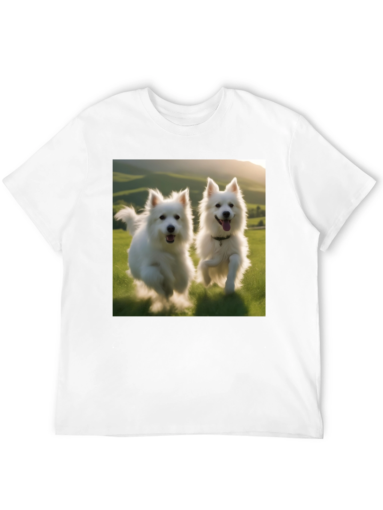 Playful Pups Graphic Tee - Black Cotton Blend