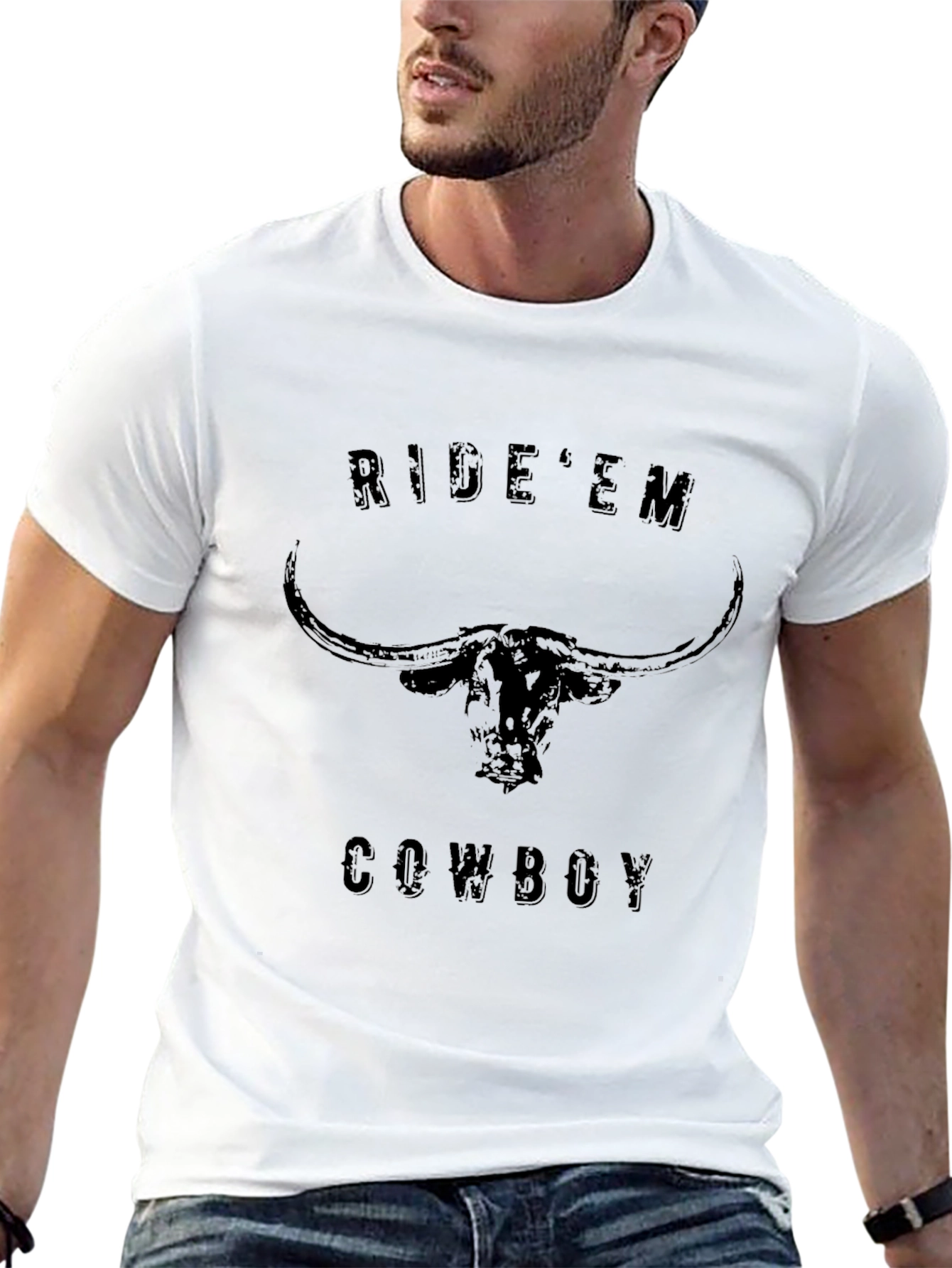 Rideem Cowboy Graphic T-Shirt - Classic Western Style