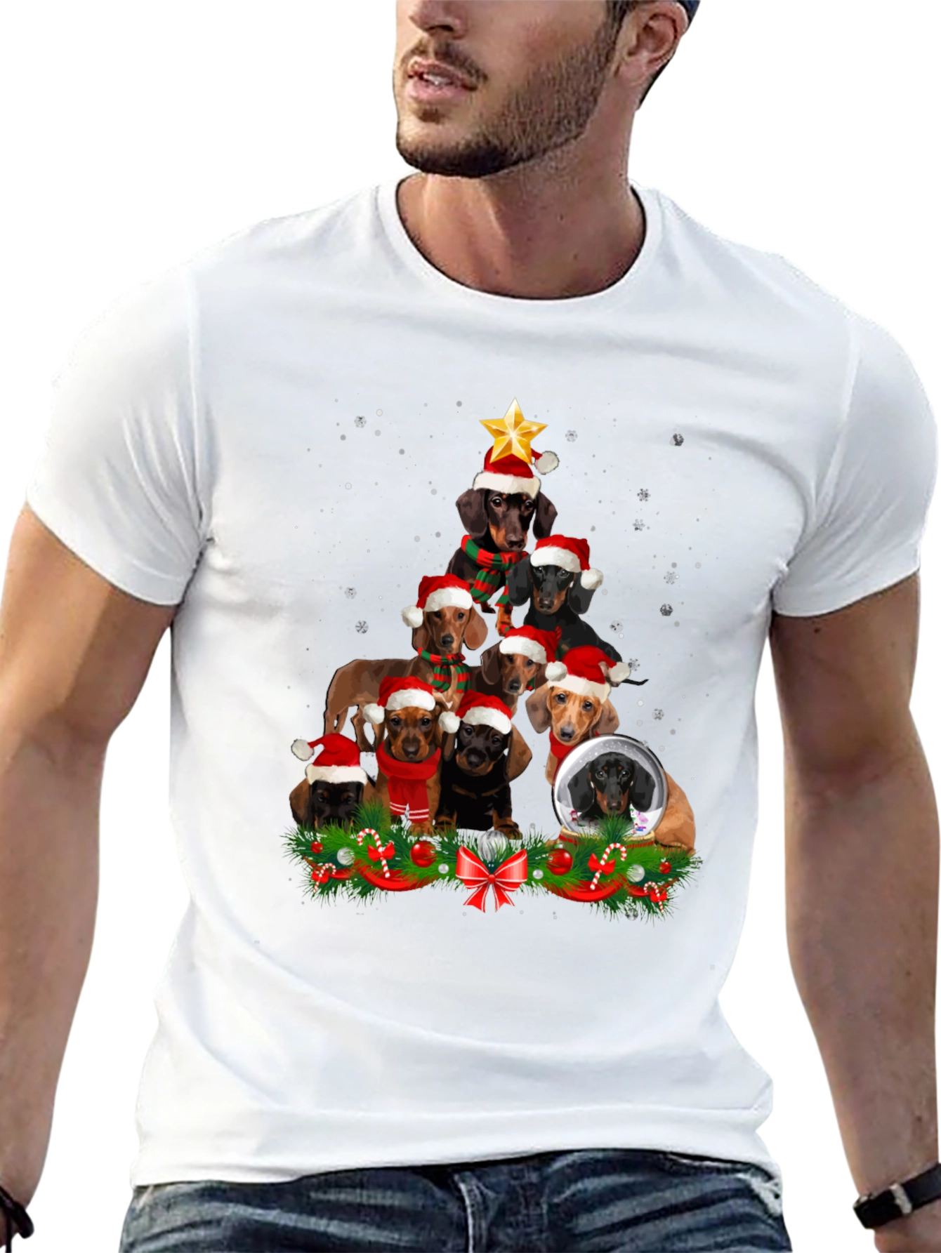 Dachshund Christmas Tree T-Shirt