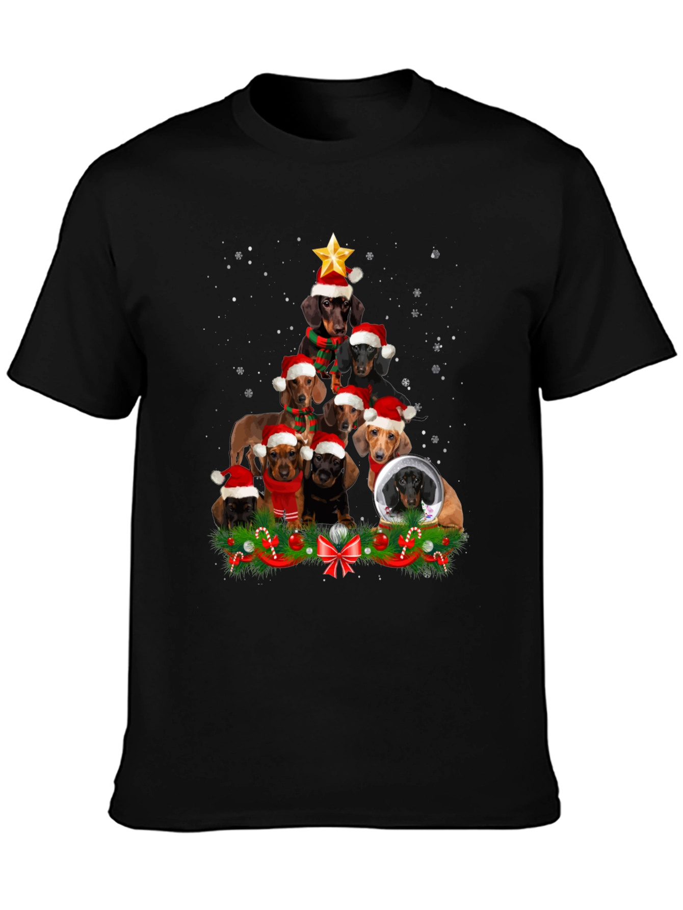 Dachshund Christmas Tree T-Shirt