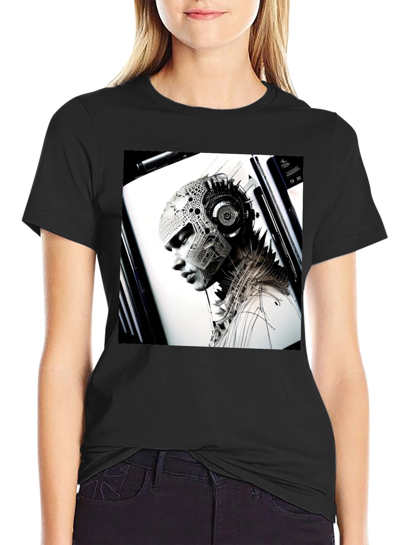 Cyberpunk Portrait Graphic Tee