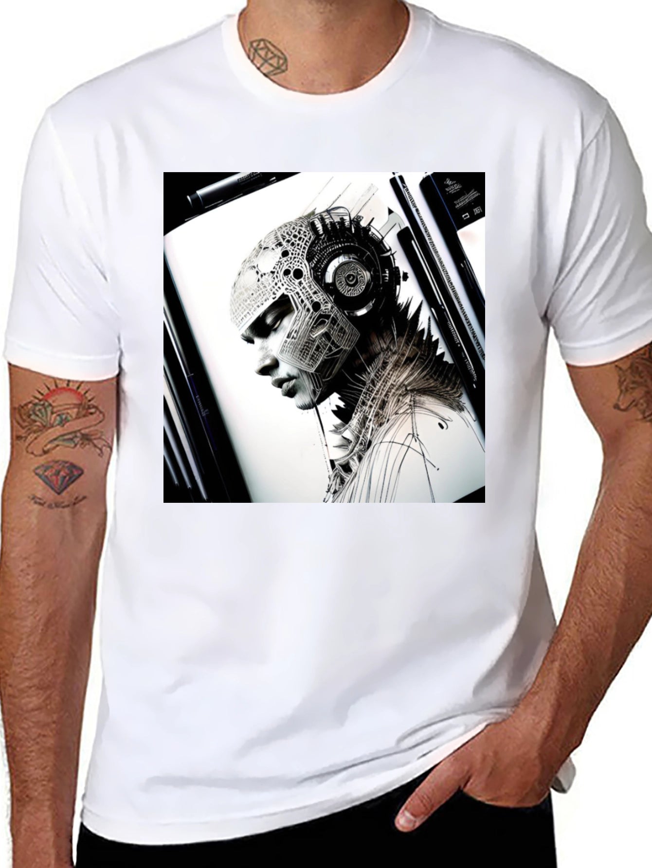 Cyberpunk Portrait Graphic Tee