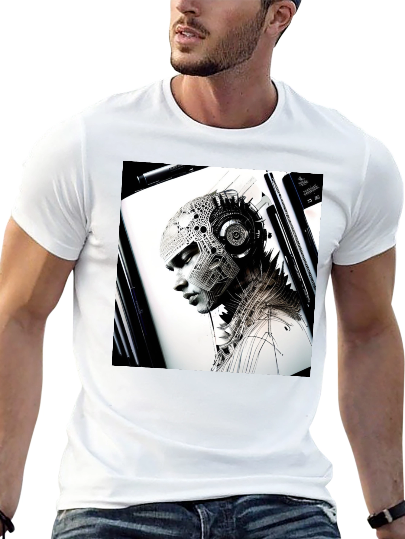 Cyberpunk Portrait Graphic Tee