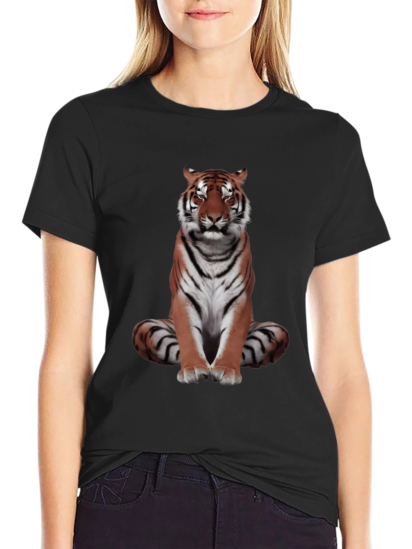 Cool Tiger Graphic Tee - Black Casual Shirt