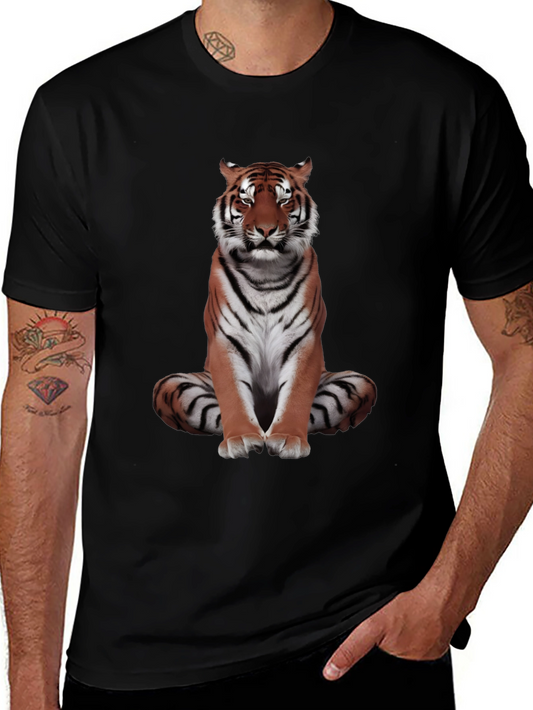 Cool Tiger Graphic Tee - Black Casual Shirt