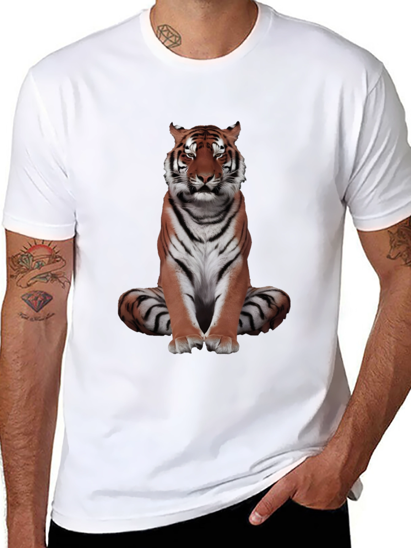 Cool Tiger Graphic Tee - Black Casual Shirt
