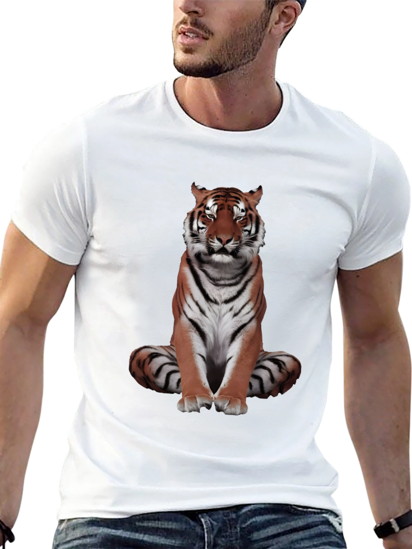 Cool Tiger Graphic Tee - Black Casual Shirt