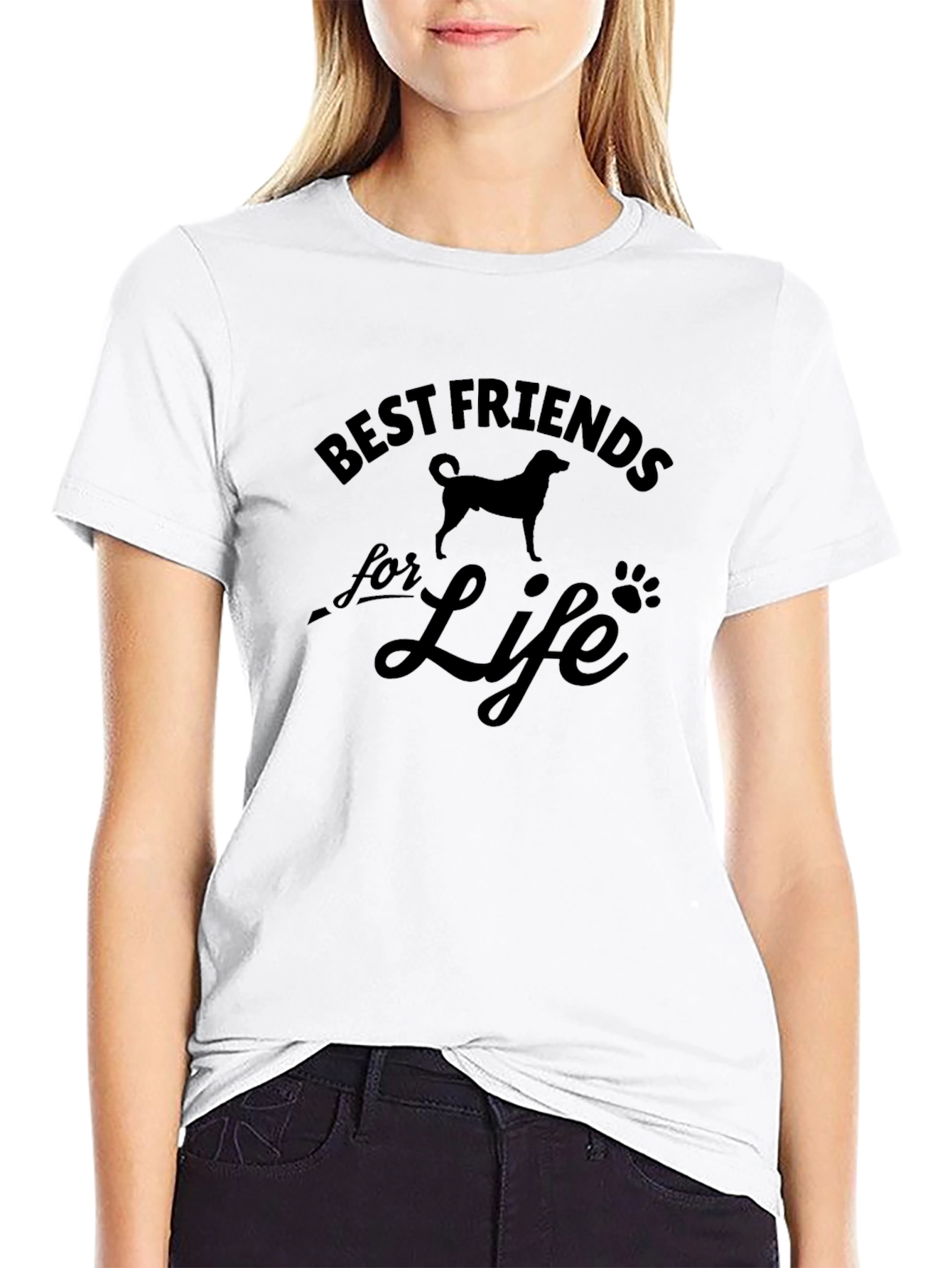 Best Friends for Life Dog Graphic T-Shirt