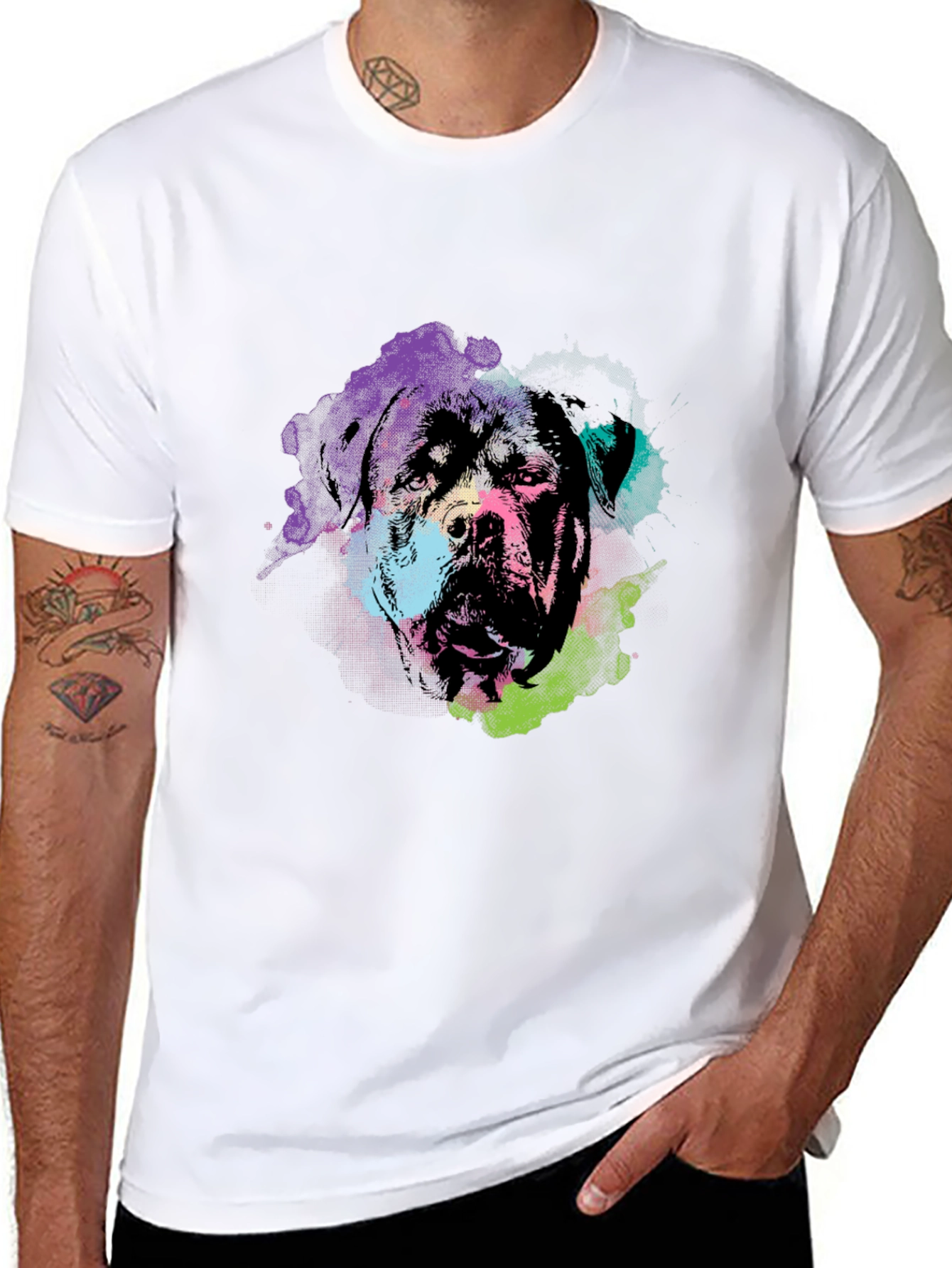 Rottweiler Dog Graphic T-Shirt - Black