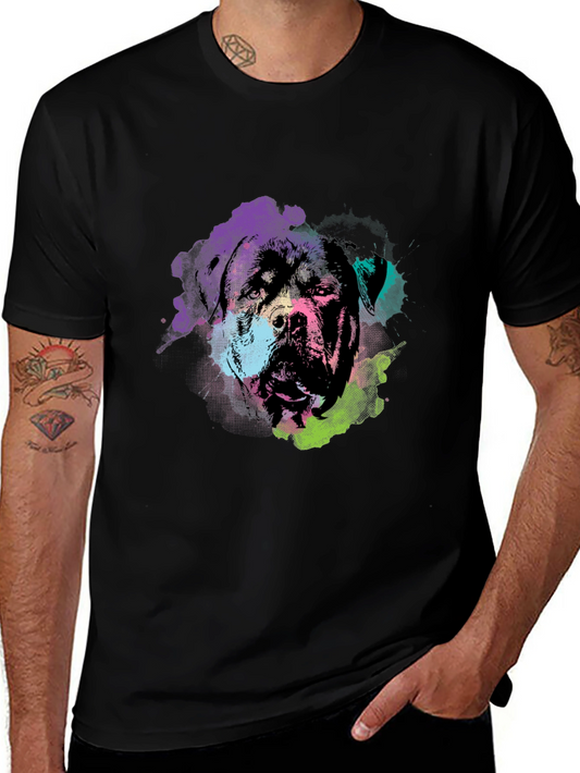 Rottweiler Dog Graphic T-Shirt - Black