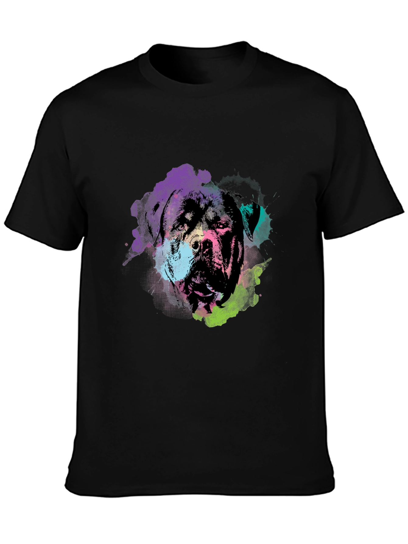 Rottweiler Dog Graphic T-Shirt - Black