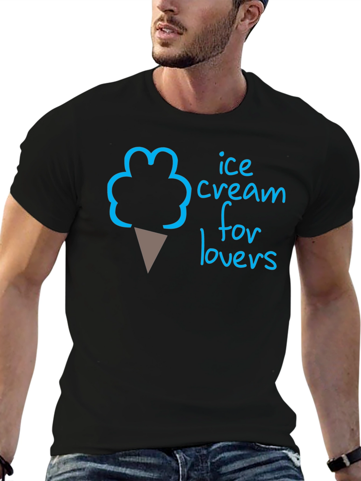 Ice Cream for Lovers T-Shirt - Black