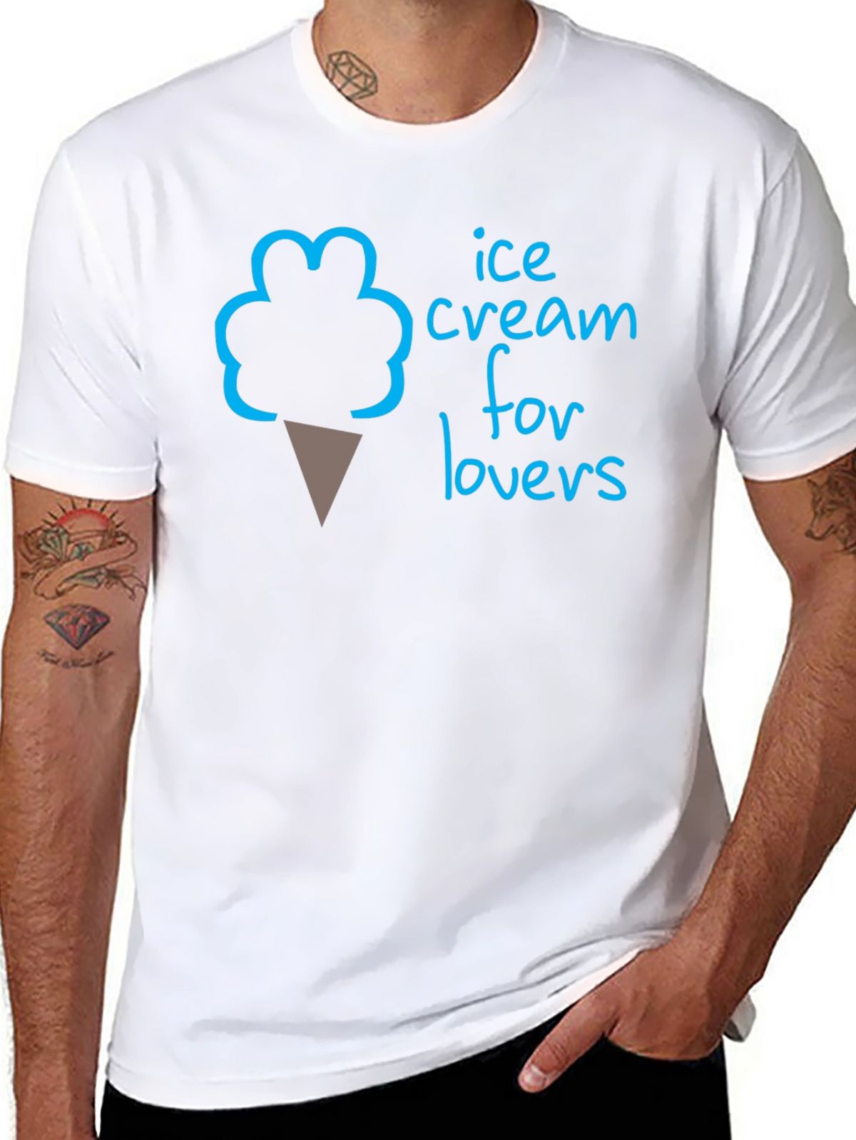 Ice Cream for Lovers T-Shirt - Black