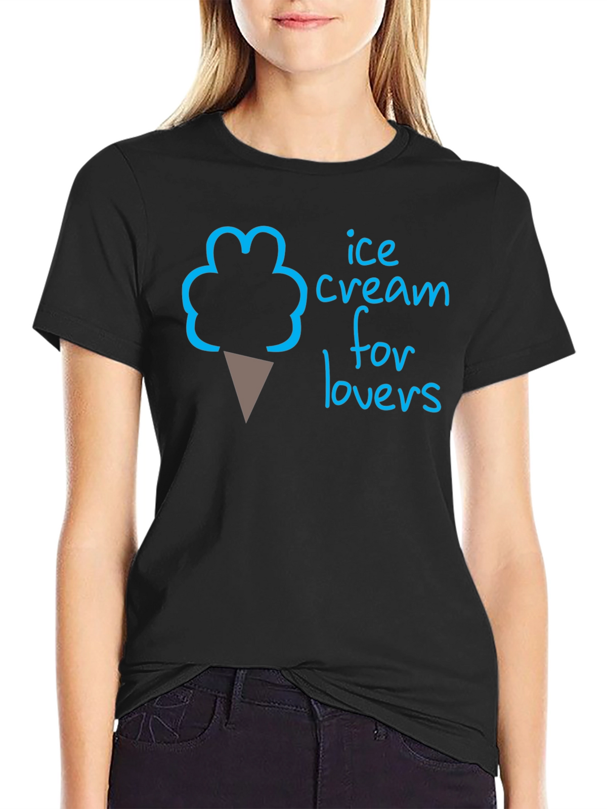 Ice Cream for Lovers T-Shirt - Black