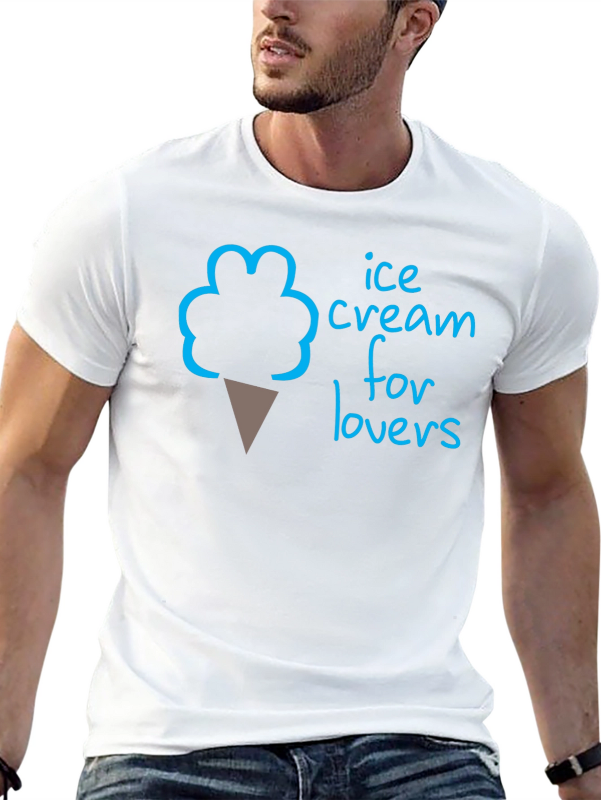 Ice Cream for Lovers T-Shirt - Black