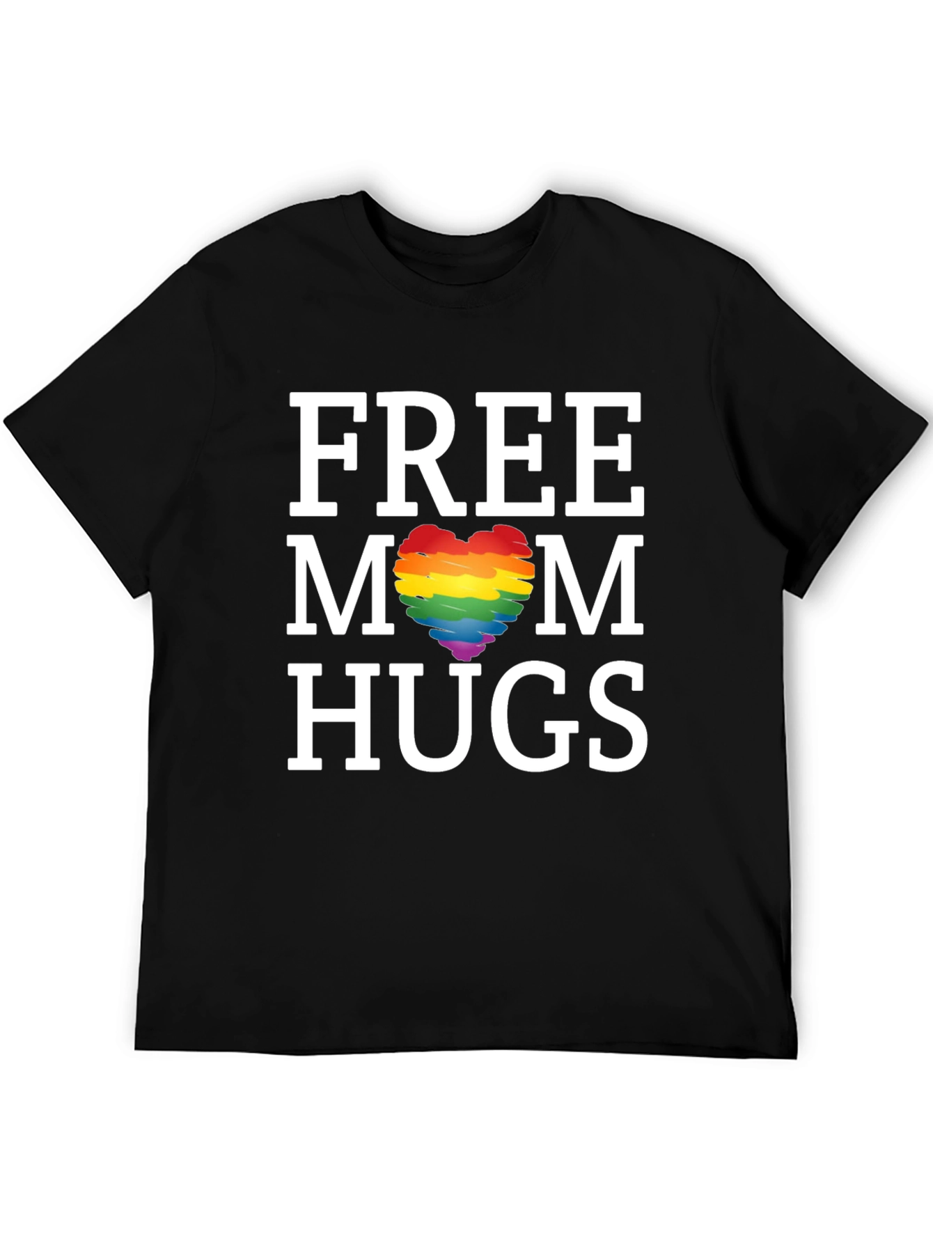 Free Mom Hugs LGBT Pride Heart Tee