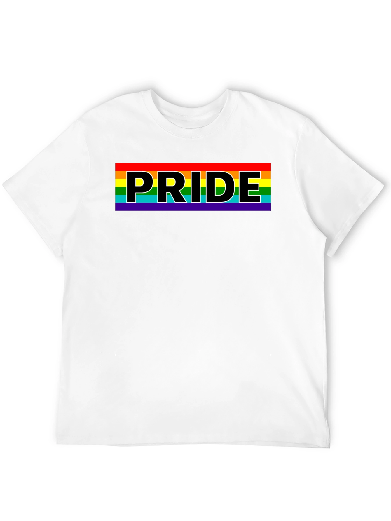 Pride Rainbow T-Shirt - Black