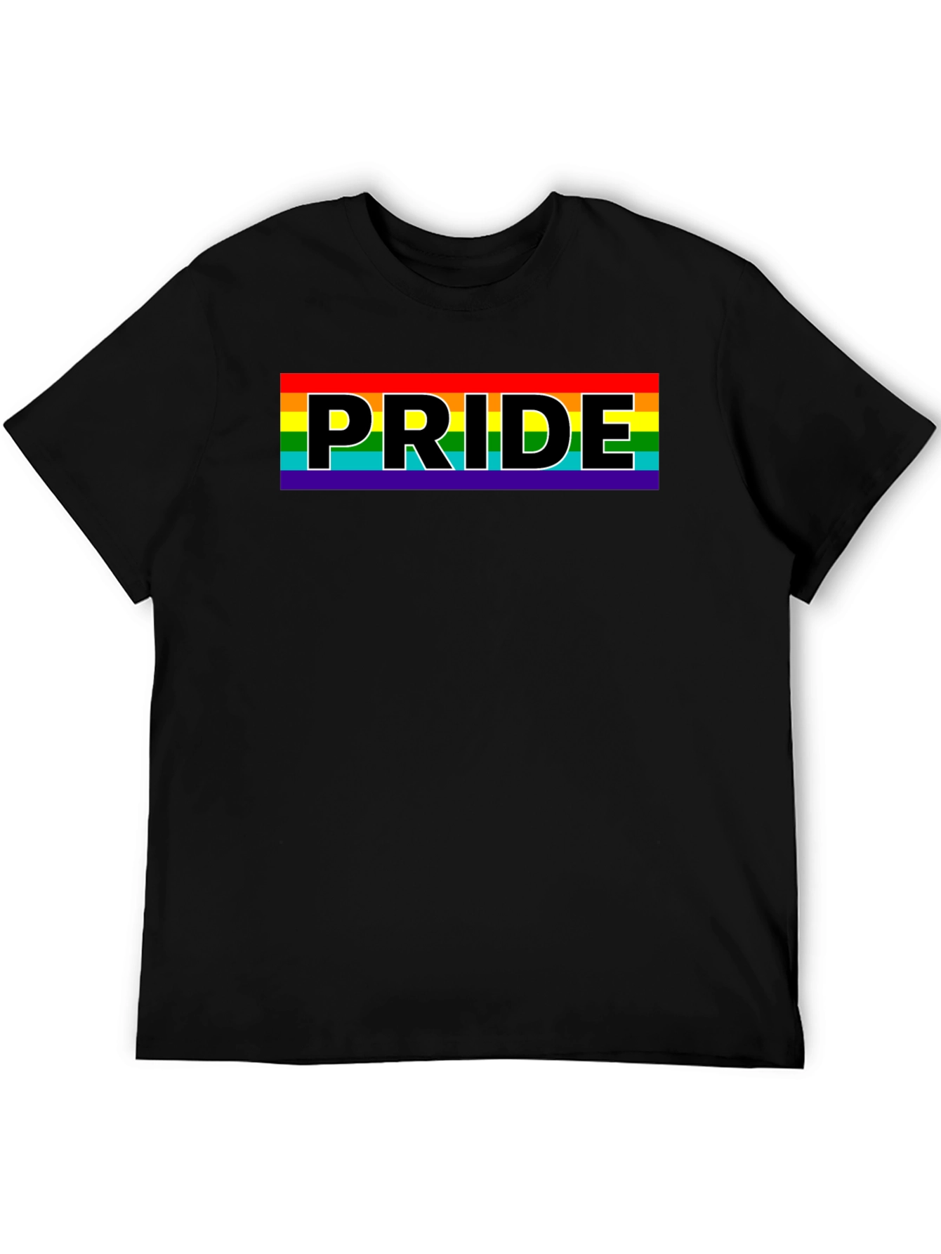 Pride Rainbow T-Shirt - Black