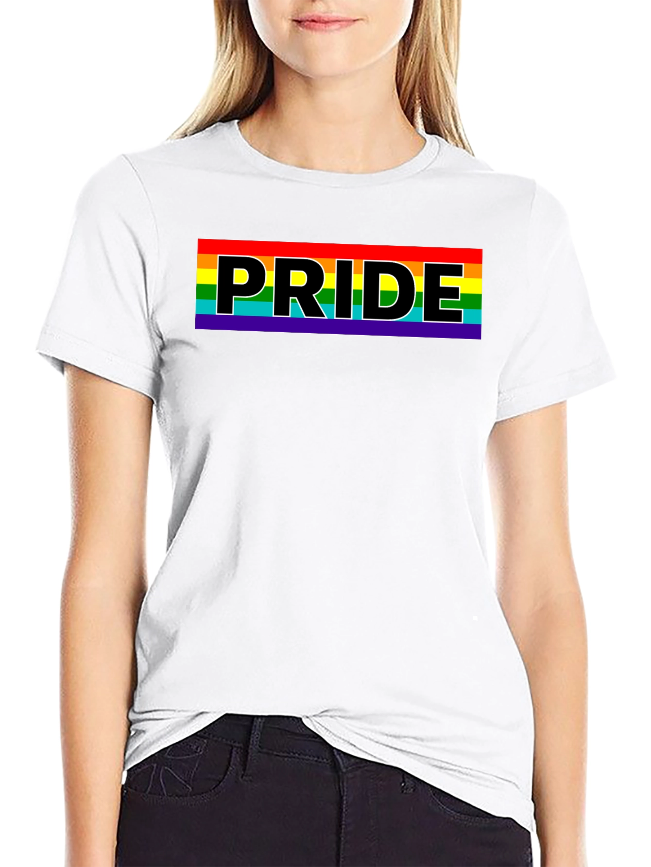 Pride Rainbow T-Shirt - Black