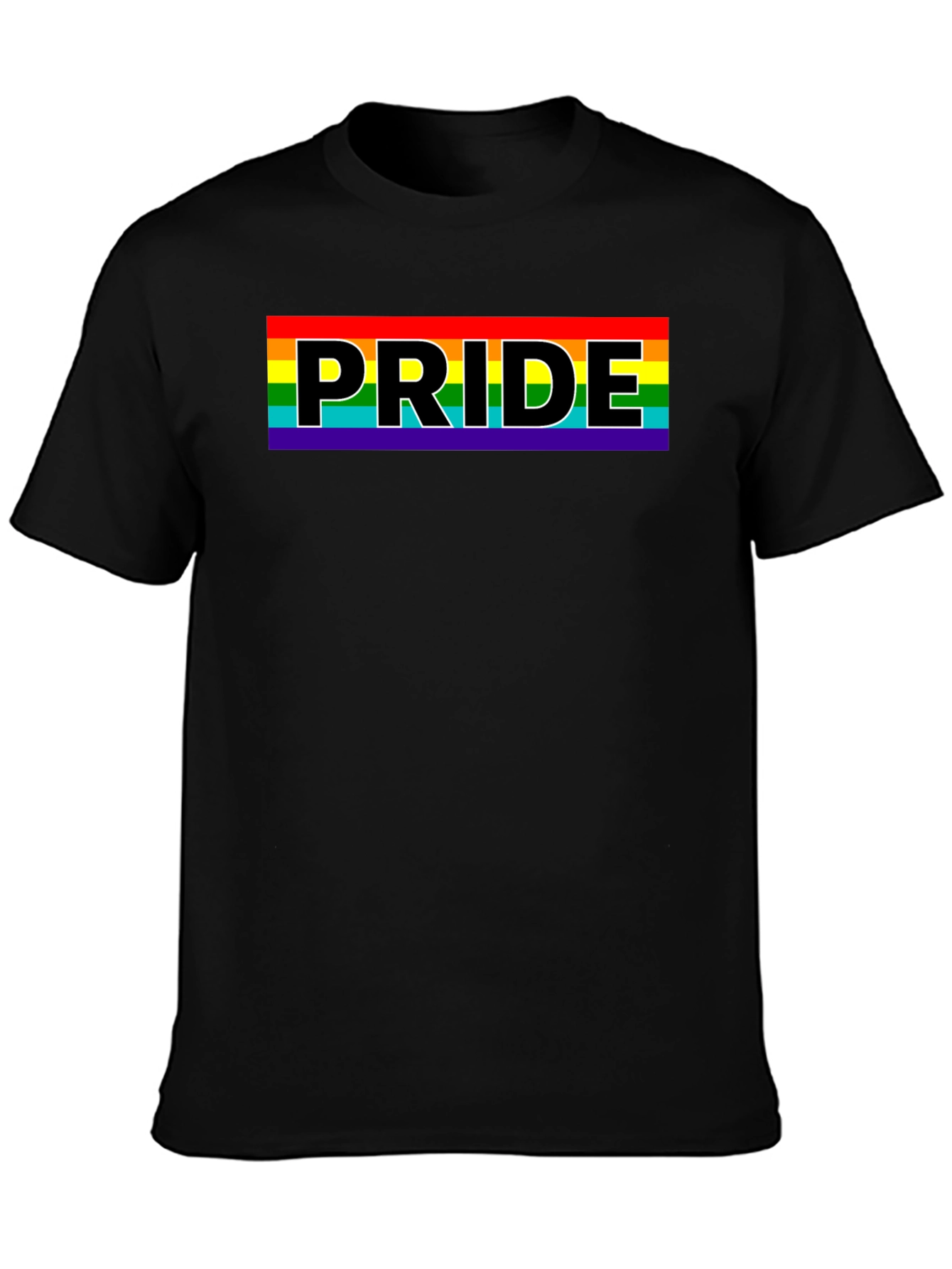 Pride Rainbow T-Shirt - Black