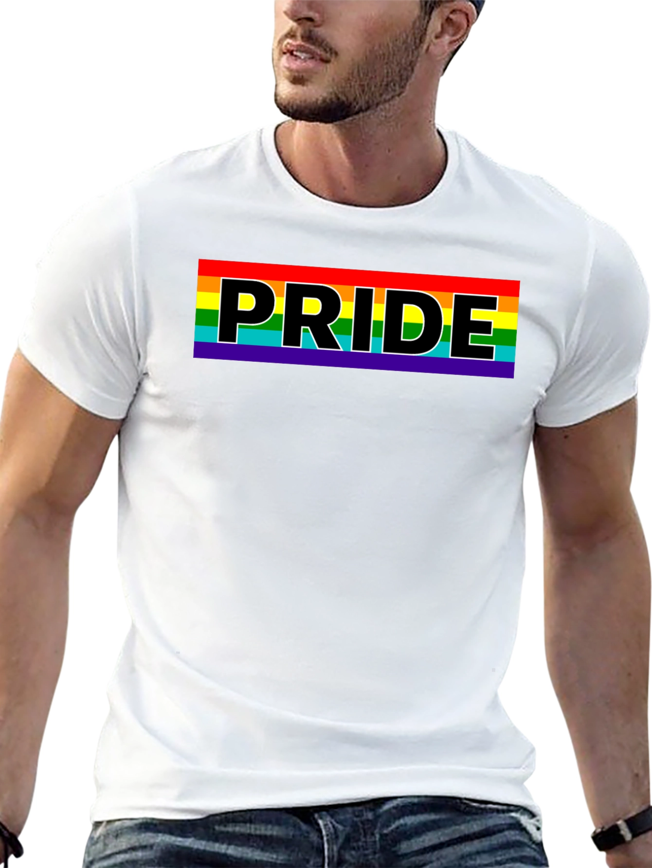 Pride Rainbow T-Shirt - Black