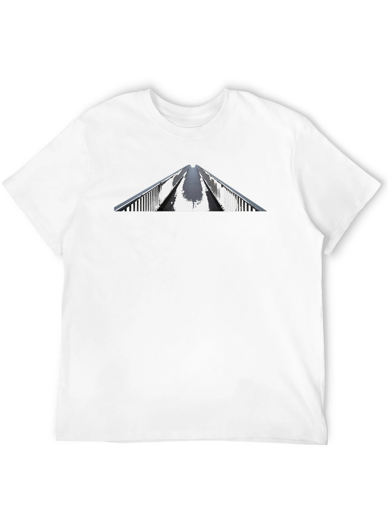 Black Graphic Tee - Architectural Bridge Design