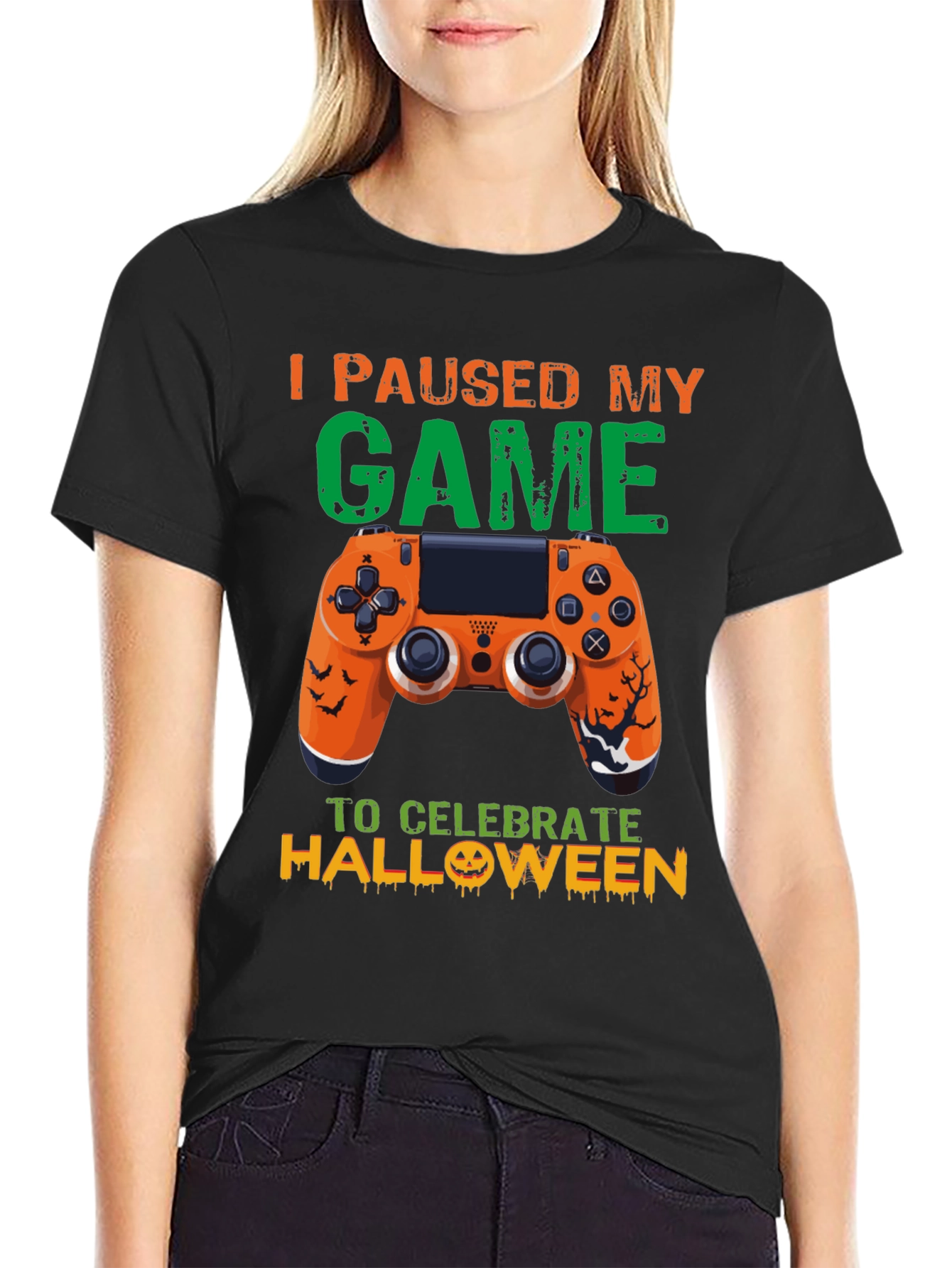 I Paused My Game Halloween T-Shirt Gamer Costume Tee