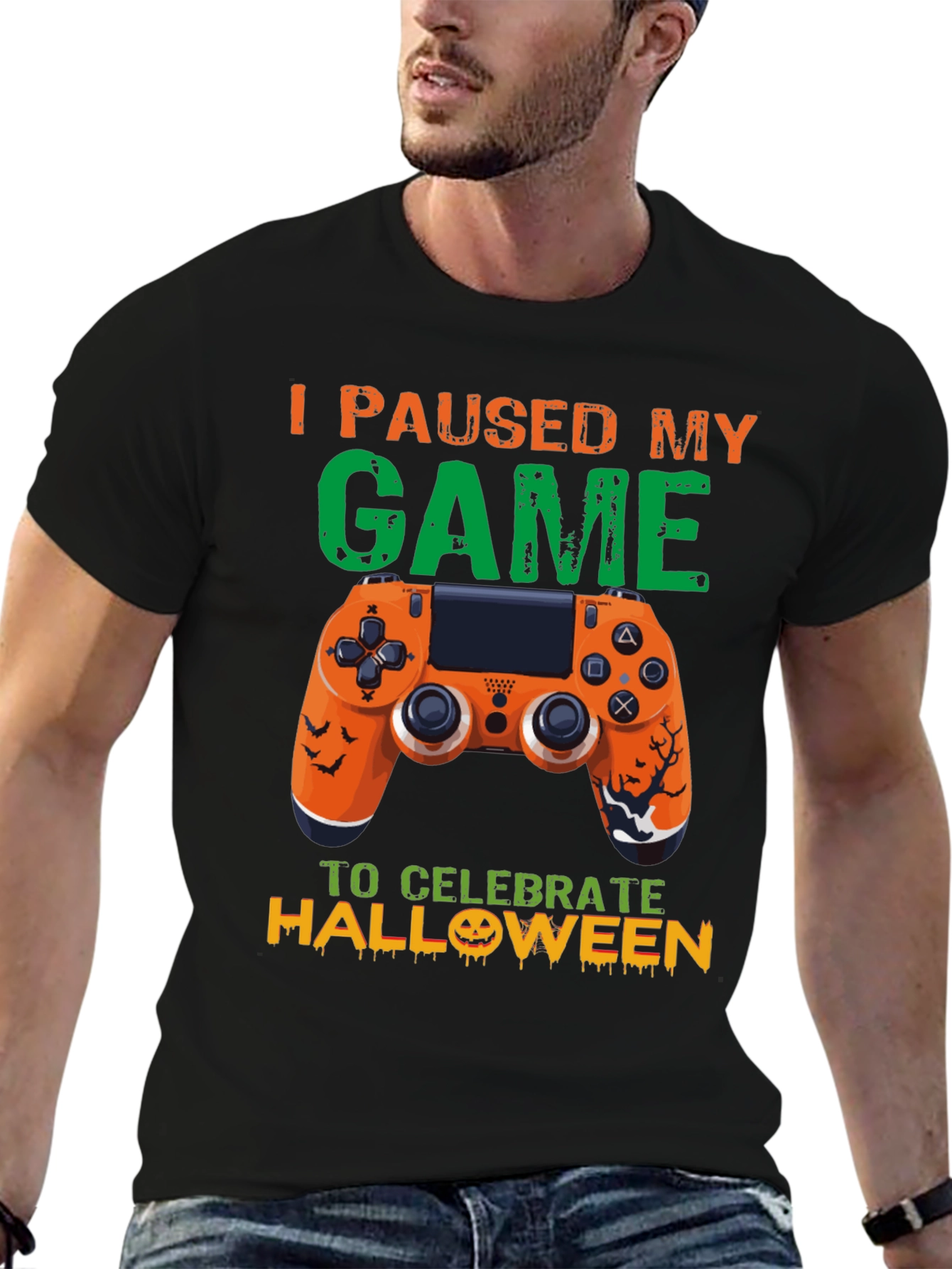 I Paused My Game Halloween T-Shirt Gamer Costume Tee