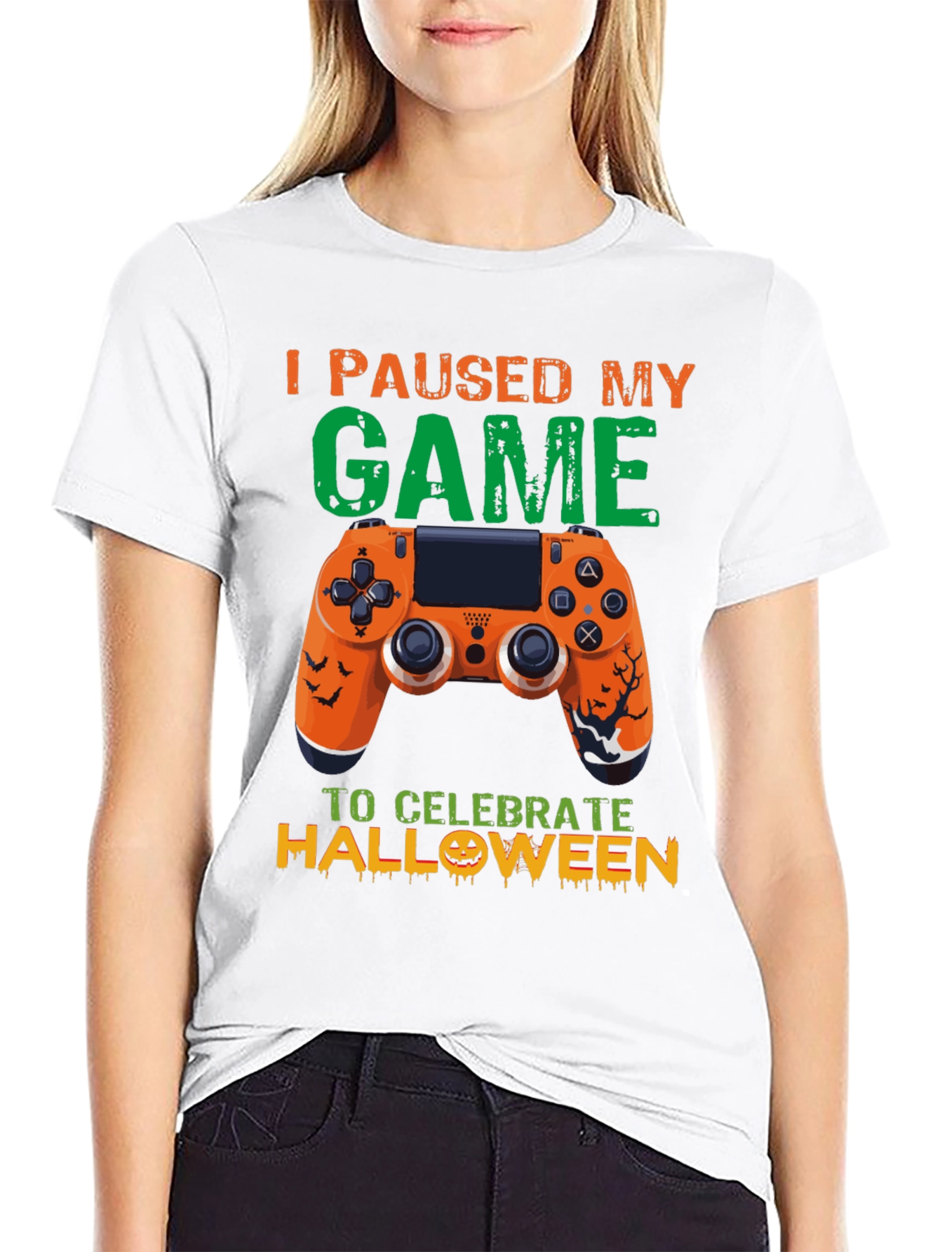 I Paused My Game Halloween T-Shirt Gamer Costume Tee
