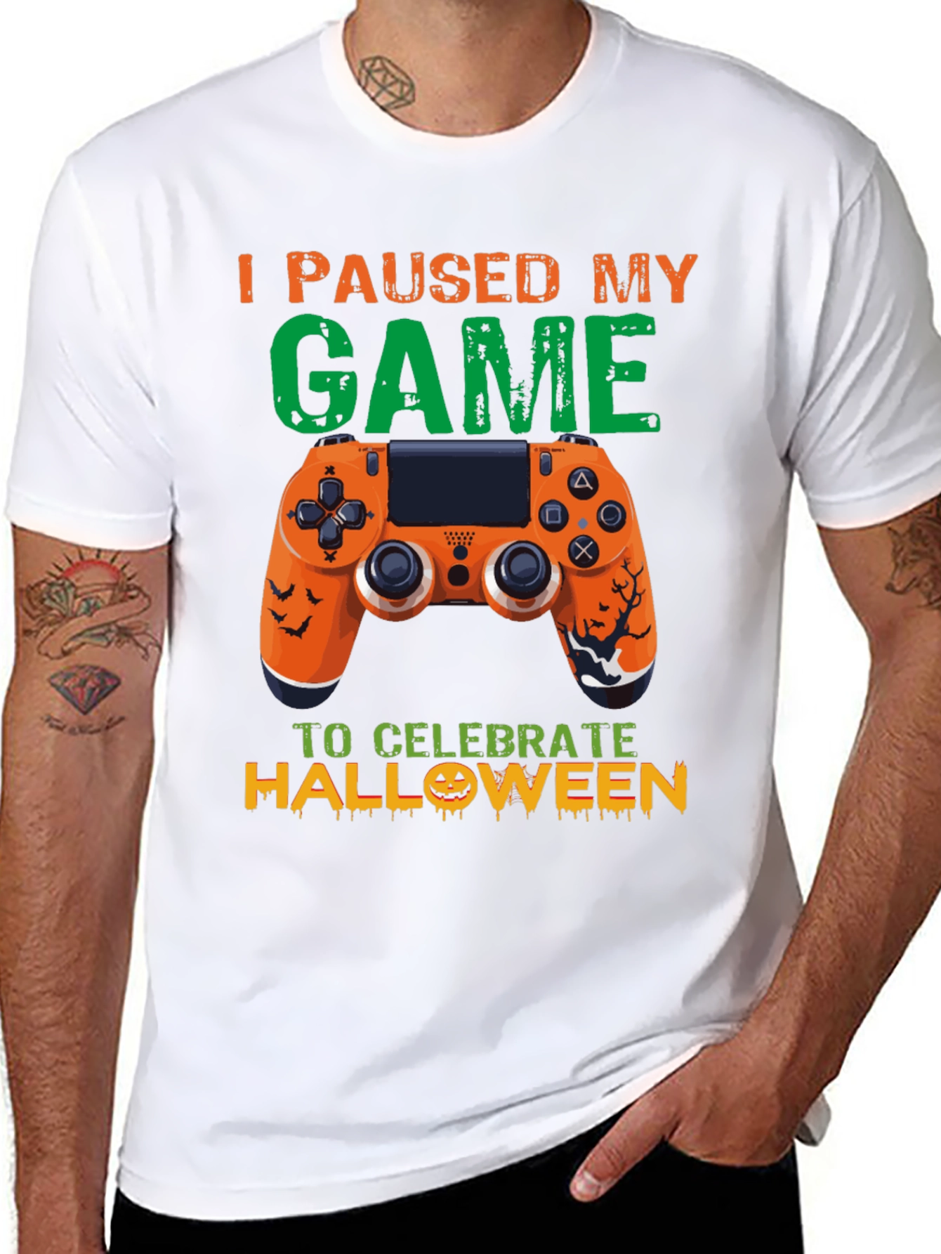 I Paused My Game Halloween T-Shirt Gamer Costume Tee