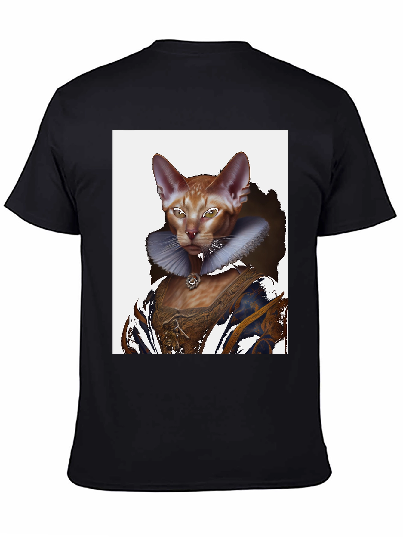 Renaissance Cat T-Shirt Whimsical Pet Portrait Tee